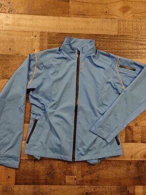 Sugoi Cycling Jacket Women's Large Blue Full Zip Lightweight Performance FAIR